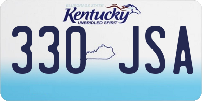 KY license plate 330JSA