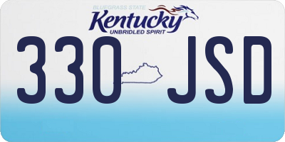 KY license plate 330JSD