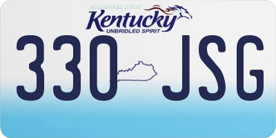 KY license plate 330JSG