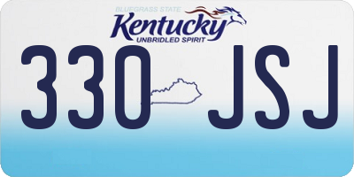 KY license plate 330JSJ