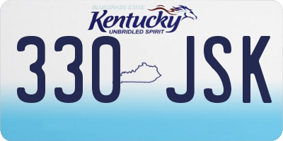 KY license plate 330JSK