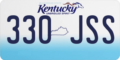 KY license plate 330JSS