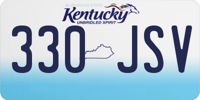 KY license plate 330JSV