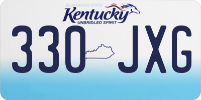 KY license plate 330JXG