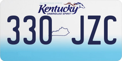 KY license plate 330JZC