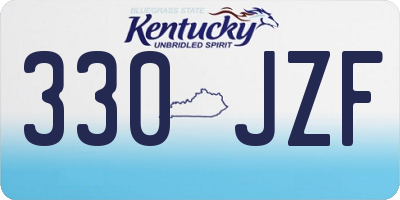 KY license plate 330JZF