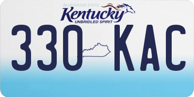 KY license plate 330KAC