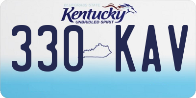 KY license plate 330KAV