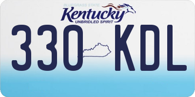 KY license plate 330KDL