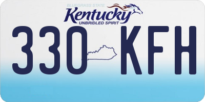 KY license plate 330KFH