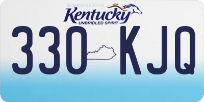 KY license plate 330KJQ