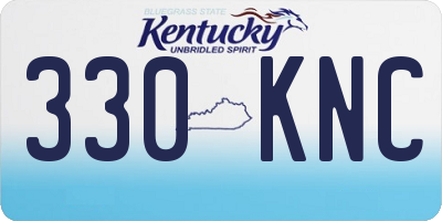 KY license plate 330KNC