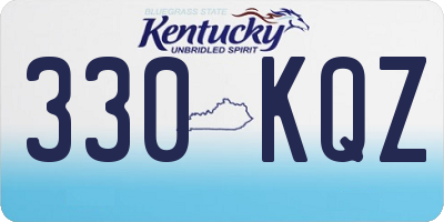 KY license plate 330KQZ
