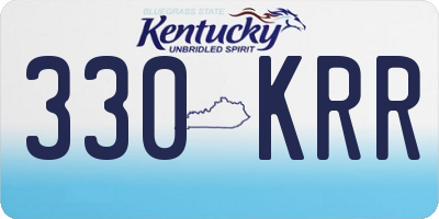 KY license plate 330KRR