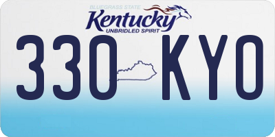KY license plate 330KYO
