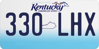 KY license plate 330LHX
