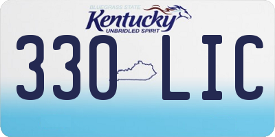 KY license plate 330LIC