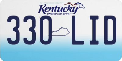 KY license plate 330LID
