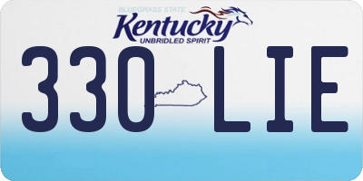 KY license plate 330LIE
