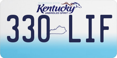 KY license plate 330LIF