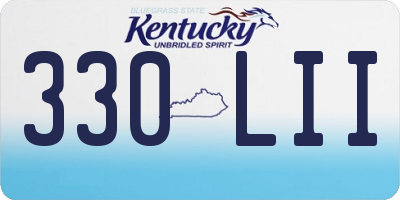 KY license plate 330LII