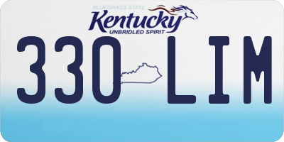 KY license plate 330LIM