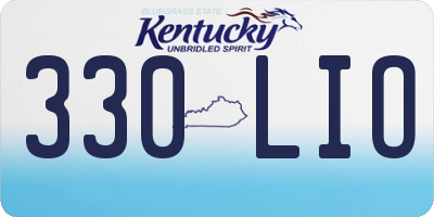 KY license plate 330LIO