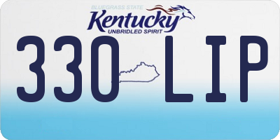 KY license plate 330LIP