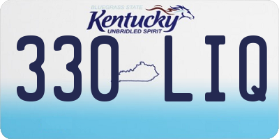 KY license plate 330LIQ