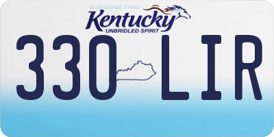 KY license plate 330LIR