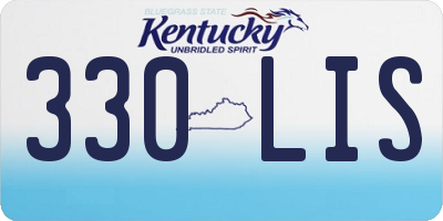 KY license plate 330LIS