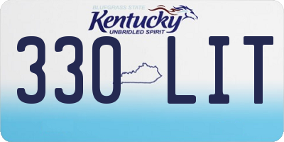 KY license plate 330LIT