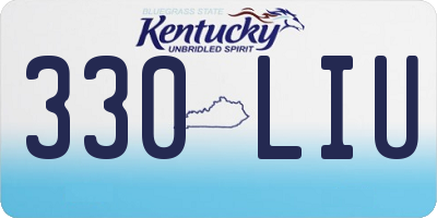 KY license plate 330LIU