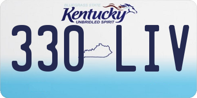 KY license plate 330LIV