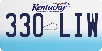 KY license plate 330LIW