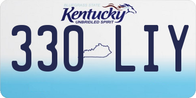 KY license plate 330LIY