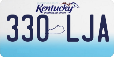 KY license plate 330LJA
