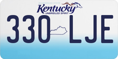 KY license plate 330LJE