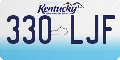 KY license plate 330LJF