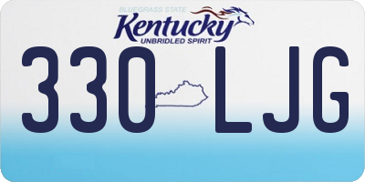 KY license plate 330LJG