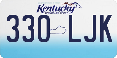 KY license plate 330LJK