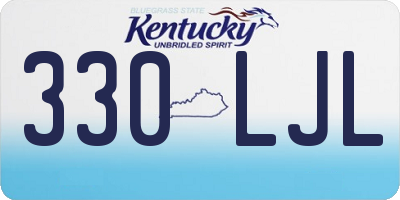 KY license plate 330LJL
