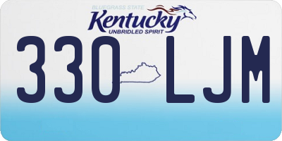 KY license plate 330LJM