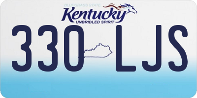 KY license plate 330LJS