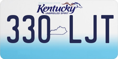 KY license plate 330LJT