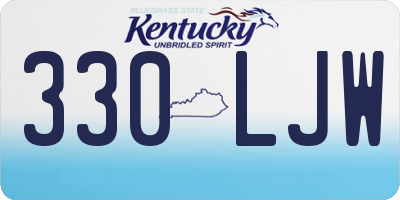 KY license plate 330LJW