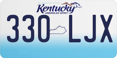 KY license plate 330LJX