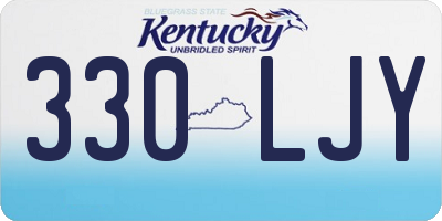 KY license plate 330LJY