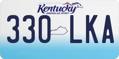KY license plate 330LKA