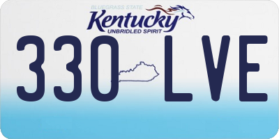 KY license plate 330LVE